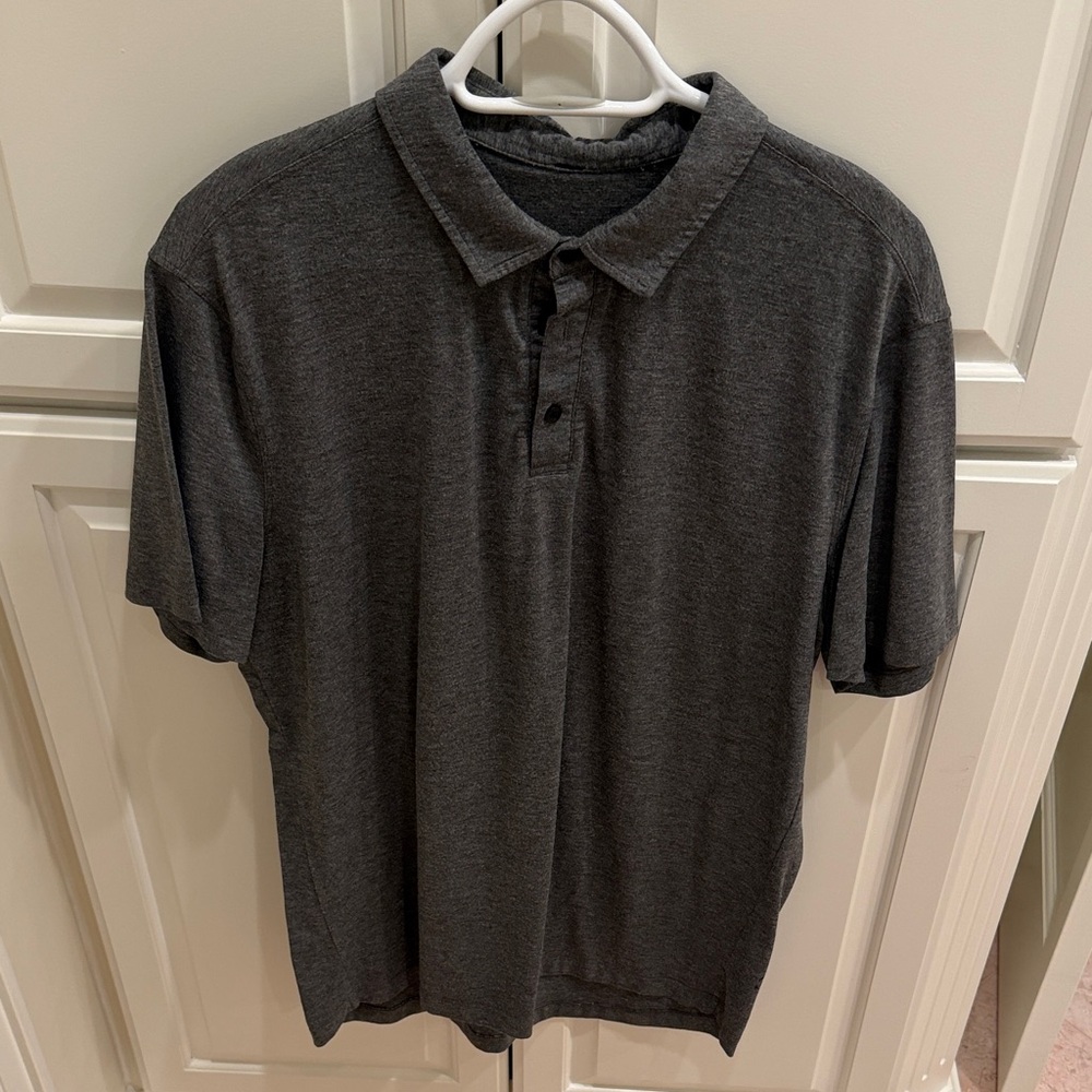 Lululemon Men's Dark Gray Polo Shirt